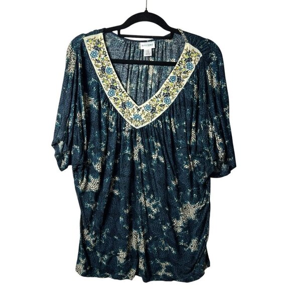 Lot Of 2 Motherhood Maternity Floral Tops Women’s Size Medium - Picture 2 of 14